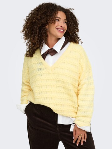 ONLY Carmakoma Sweater 'CARCABALA' in Yellow