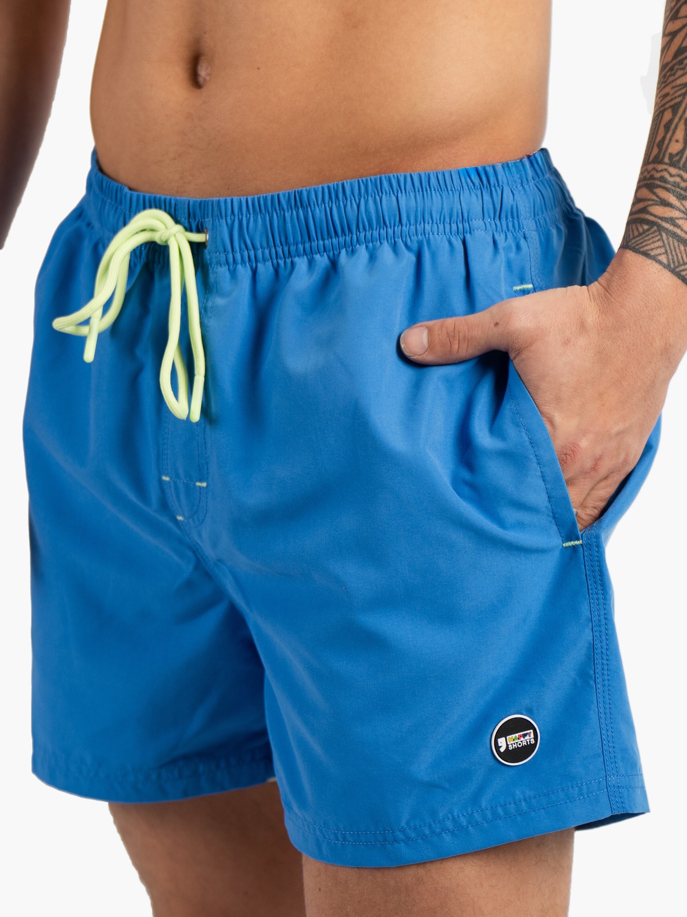 Shorts de bain 'Double Waistband' Happy Shorts en bleu