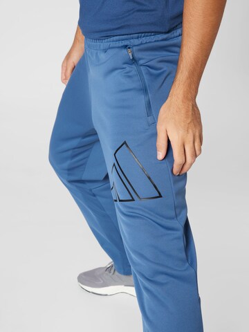 ADIDAS PERFORMANCE - regular Pantalón deportivo 'Train Icons 3-Bar ' en azul