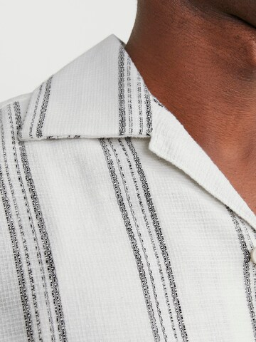 JACK & JONES Comfort fit Button Up Shirt 'Cabana' in White