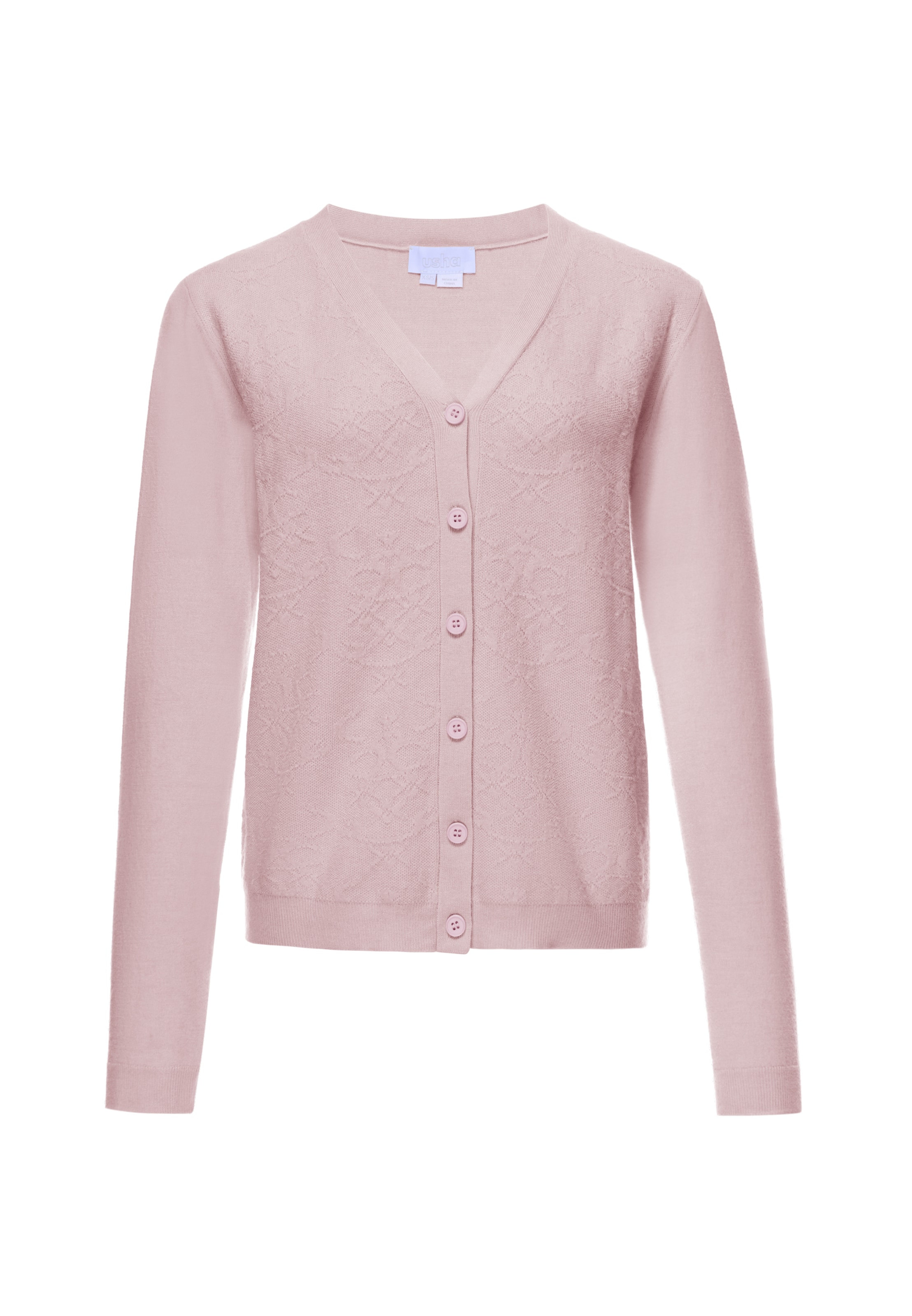 Cardigan usha WHITE LABEL en rose : devant