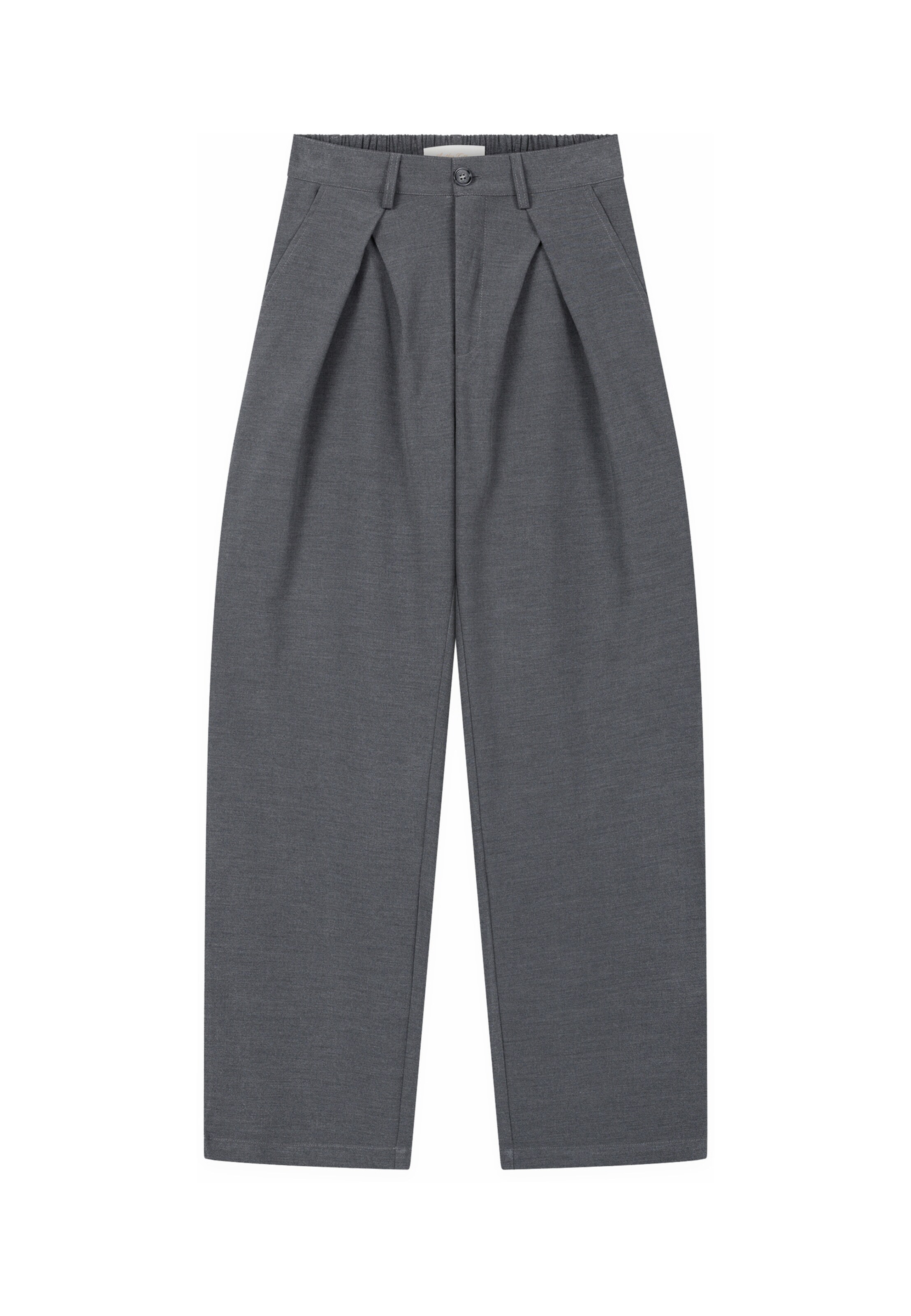 Pantalon à pince 'Dave' Another Cotton Lab en gris : devant