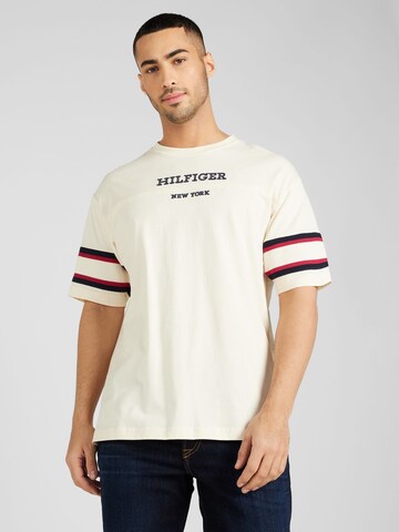 T-Shirt TOMMY HILFIGER en blanc : devant