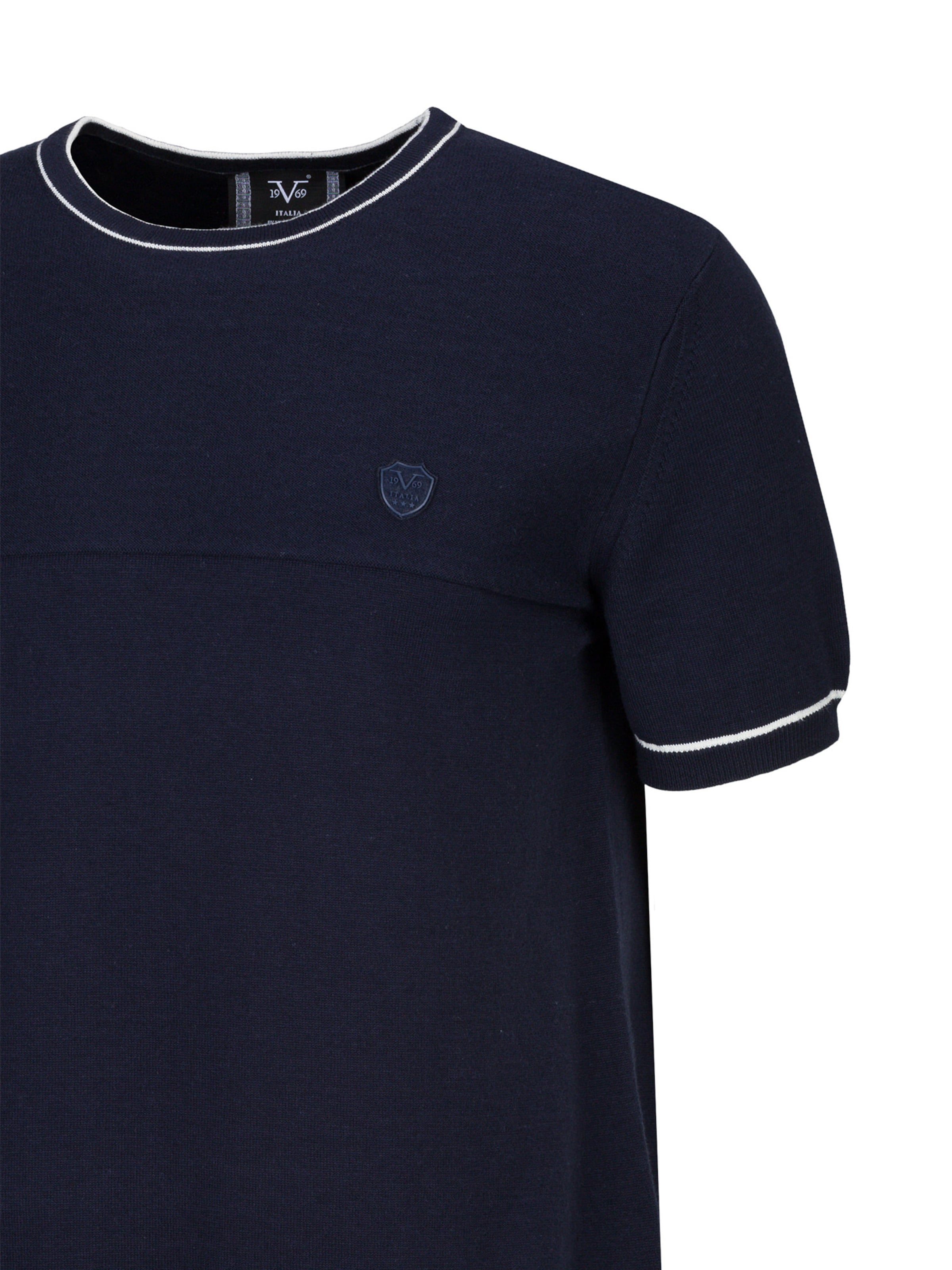 Maglietta 'Marino' di 19V69 ITALIA in blu