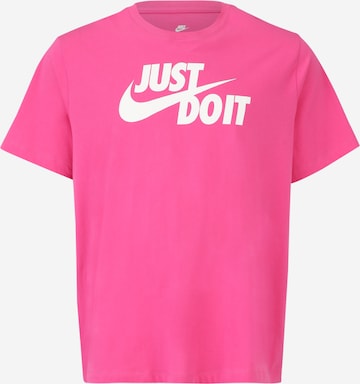 Nike Sportswear T-shirt 'Swoosh' i rosa: framsida