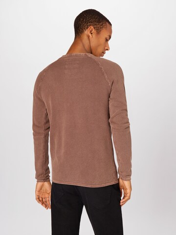 Key Largo Regular Fit Pullover  'THOMAS' in Braun