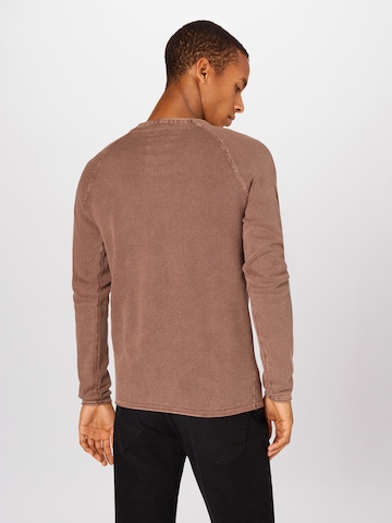 Key Largo Regular fit Sweater 'THOMAS' in Brown
