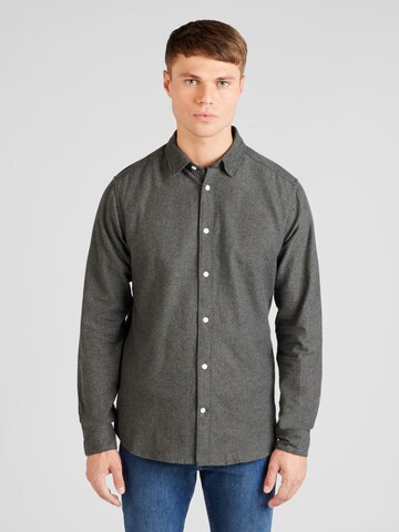 Only & Sons Slim fit Button Up Shirt 'BEN' in Grey: front