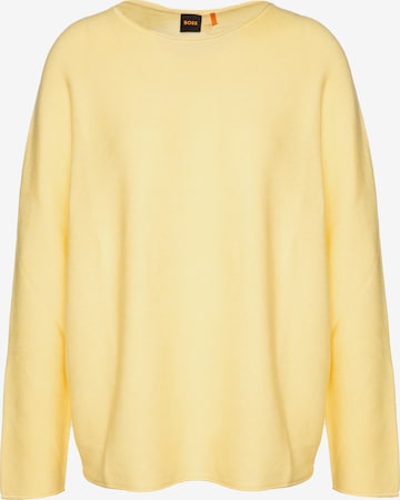 BOSS Sweater 'Faland' in Yellow: front
