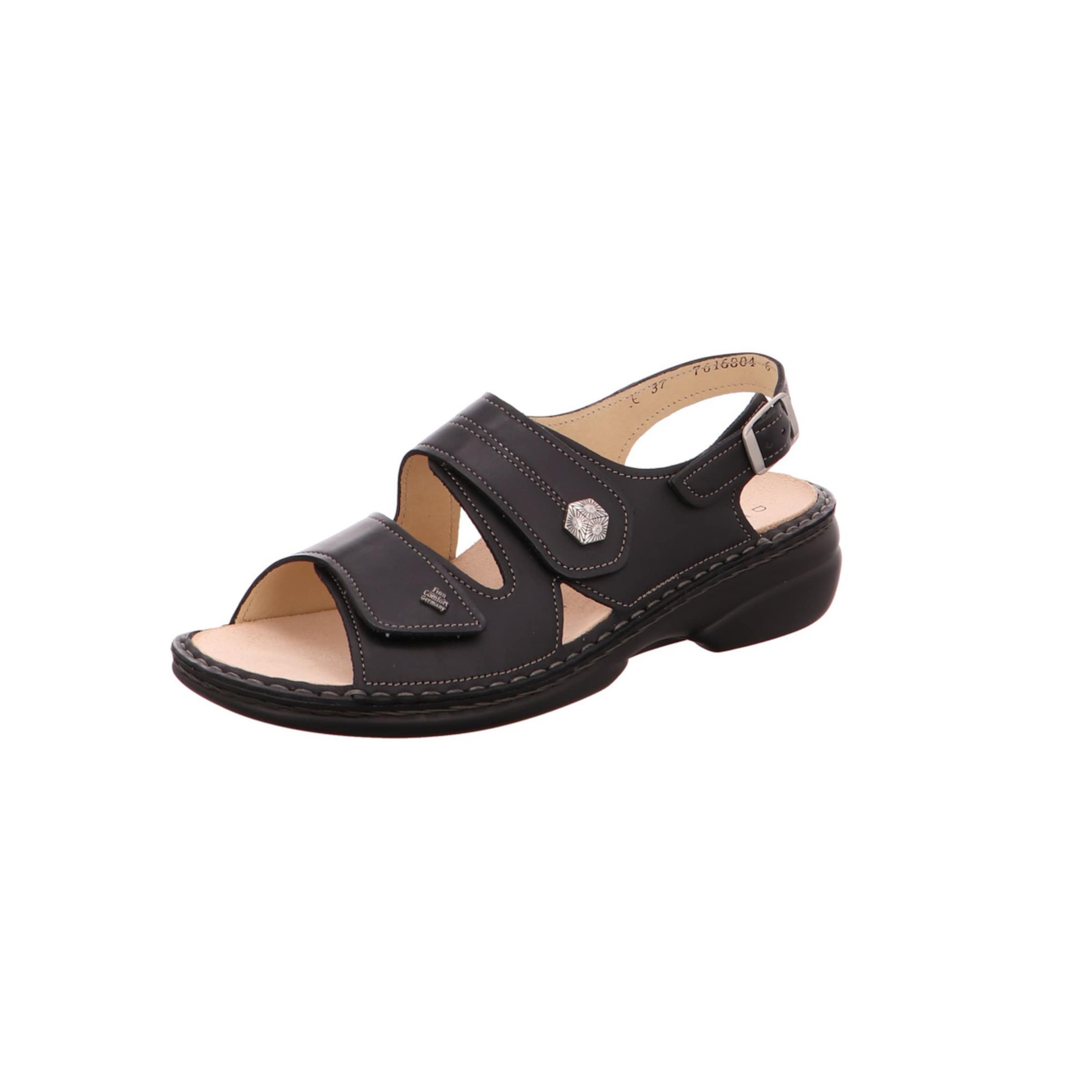 Finn Comfort Sandale 'Milos' in Schwarz: Vorderseite