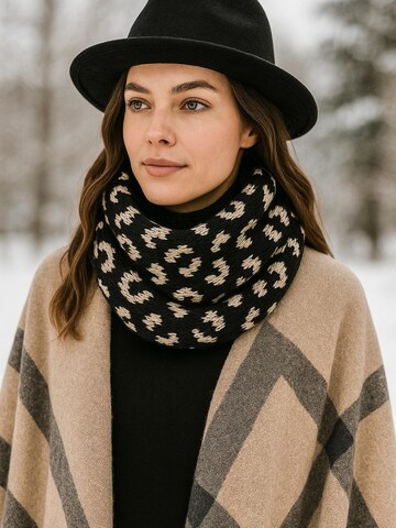 COLLEZIONE ALESSANDRO Schal 'Leo Loop'‌‌ in Schwarz: Vorderseite