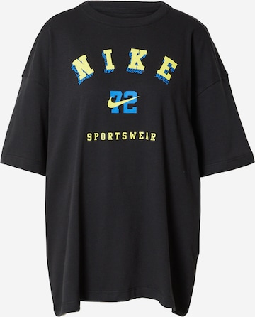 Nike Sportswear - Camiseta talla grande en negro: frente