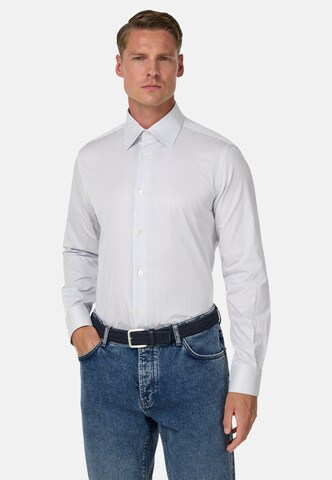 Fit confort Chemise Boggi Milano en bleu : devant