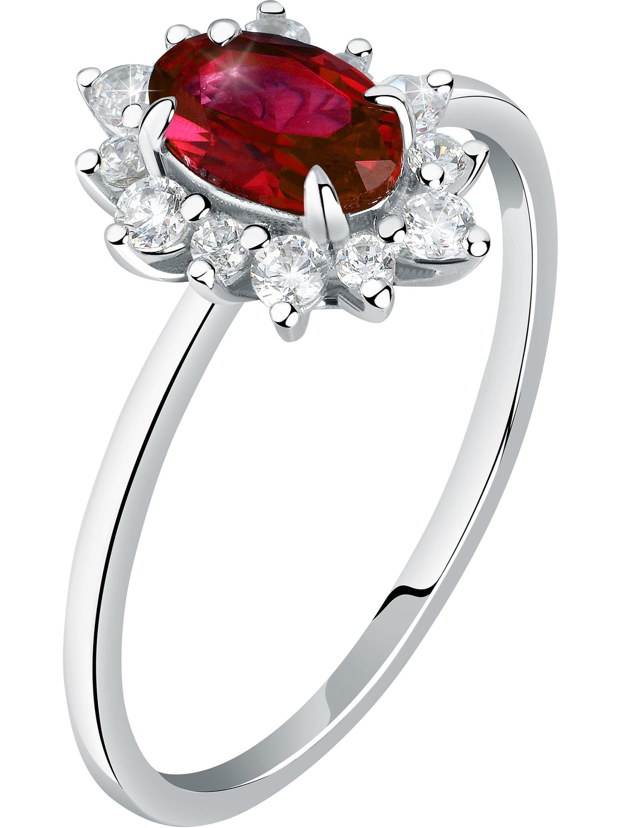 Live Diamond Ring in Silber: Vorderseite