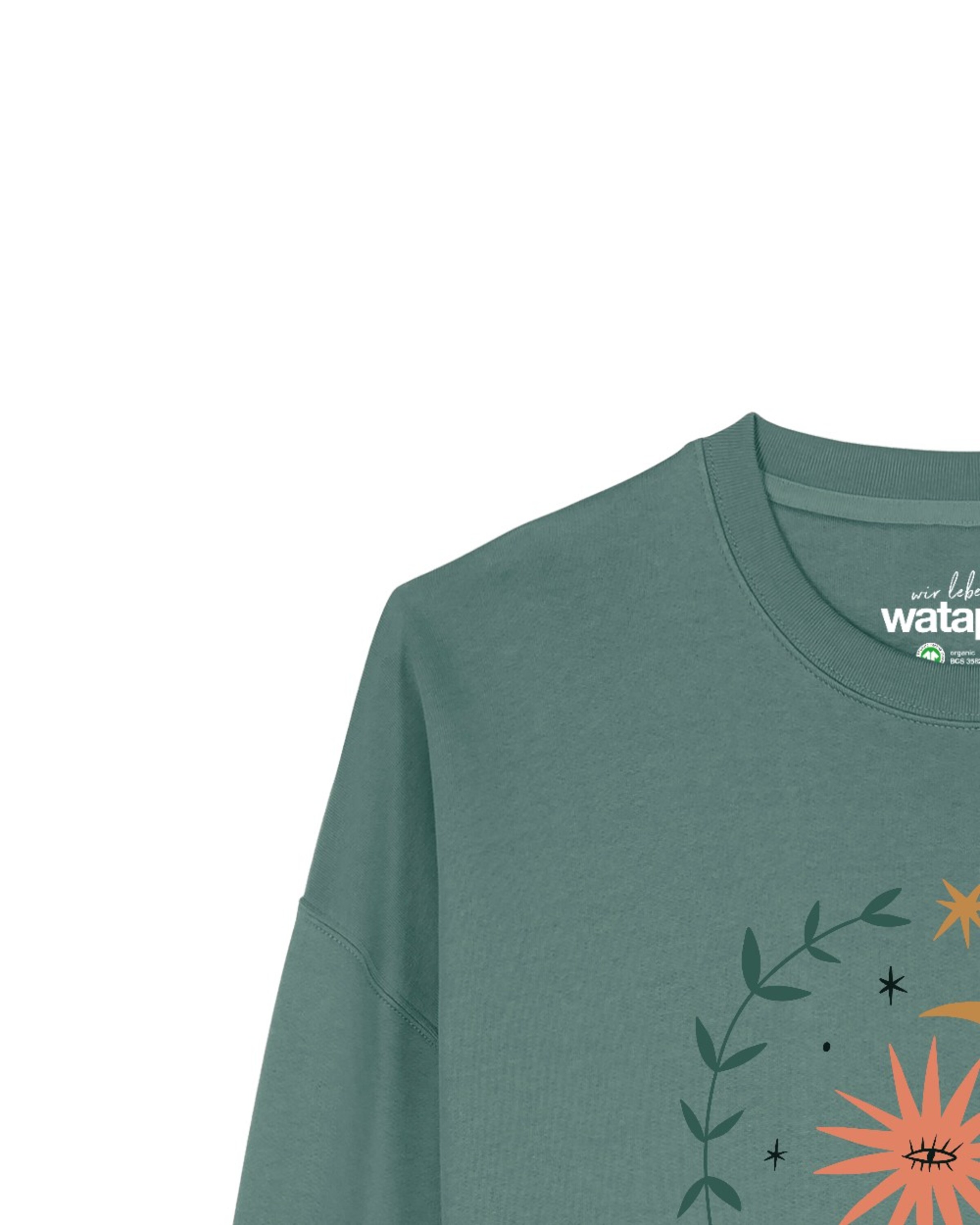 Sweat-shirt ' Love and flex ' Watapparel en vert