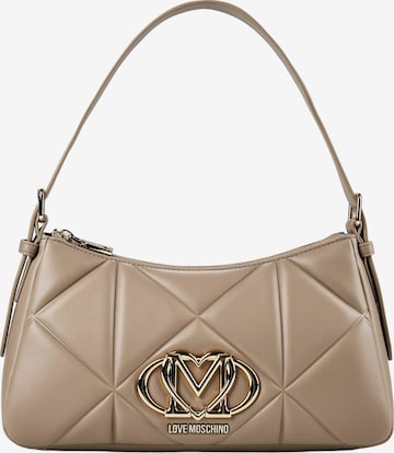 Sac bandoulière Love Moschino en beige : devant