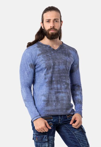 CIPO & BAXX Langarmshirt in Blau: predná strana