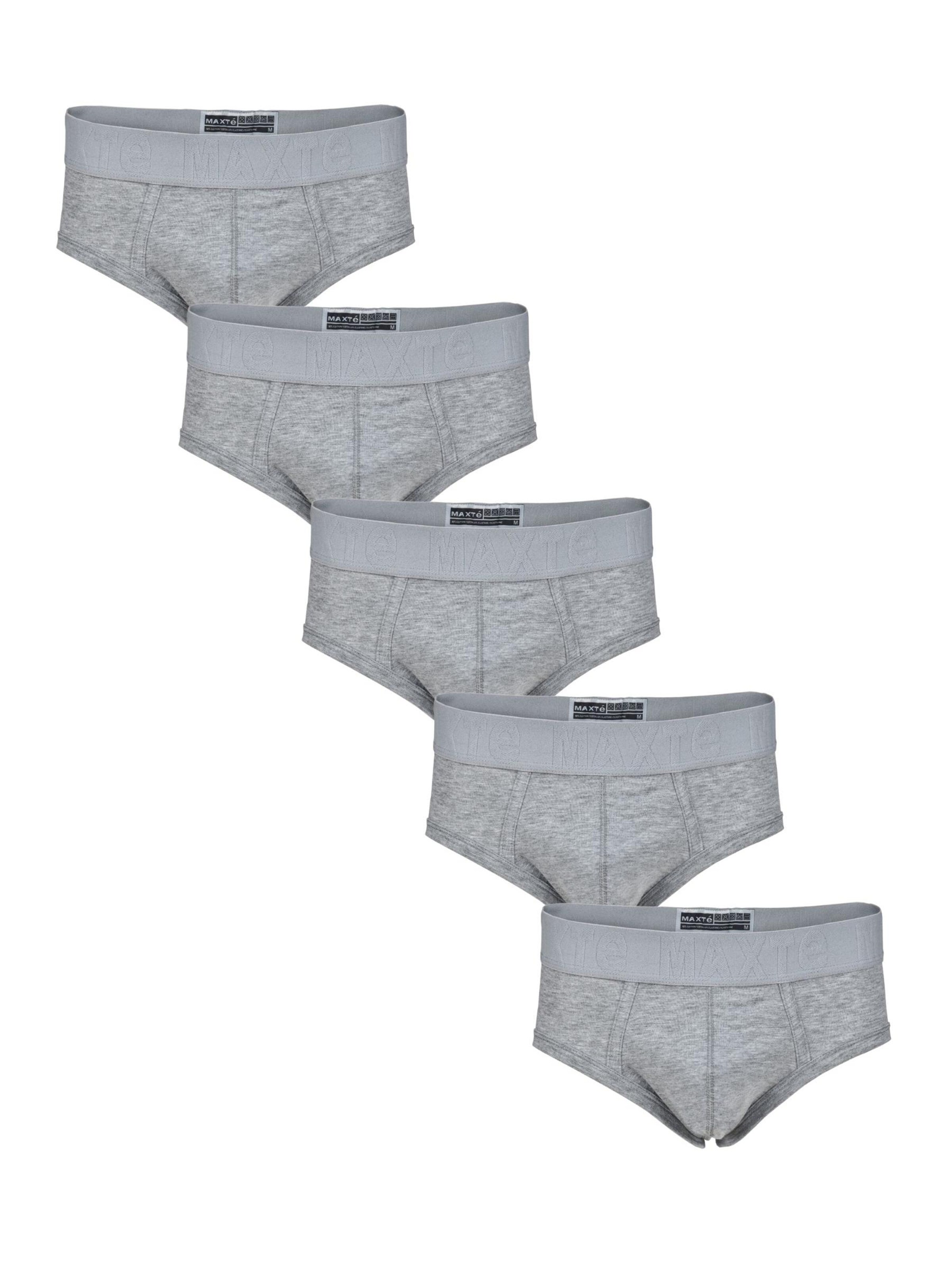 Slip 'COTTON MAX Slips Men 5er Pack' Maxte en gris : devant
