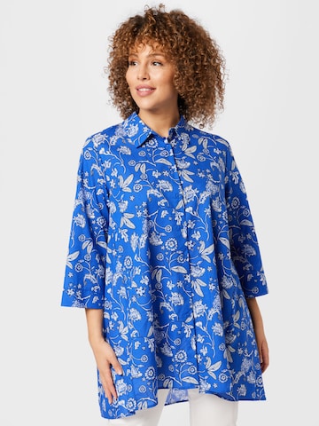 Persona by Marina Rinaldi Blouse 'FRANCIA' in Blauw: voorkant