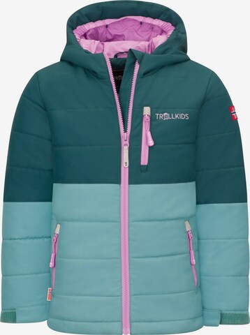 TROLLKIDS Winter Jacket in Green: front