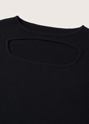 MANGO Pullover 'window' in Schwarz