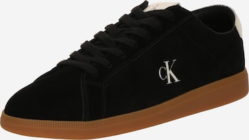 Baskets basses Calvin Klein Jeans en noir : devant