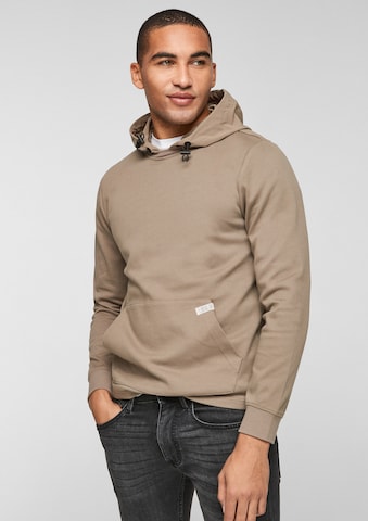 QS Sweatshirt in Bruin: voorkant