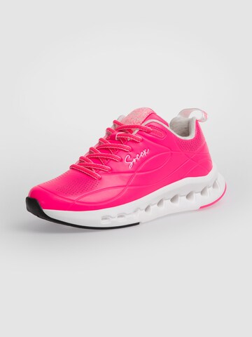 Soccx Sneaker mit Linienprägung in Pink