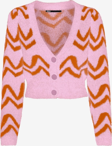 Cardigan 'PIUMO' ONLY en rose : devant