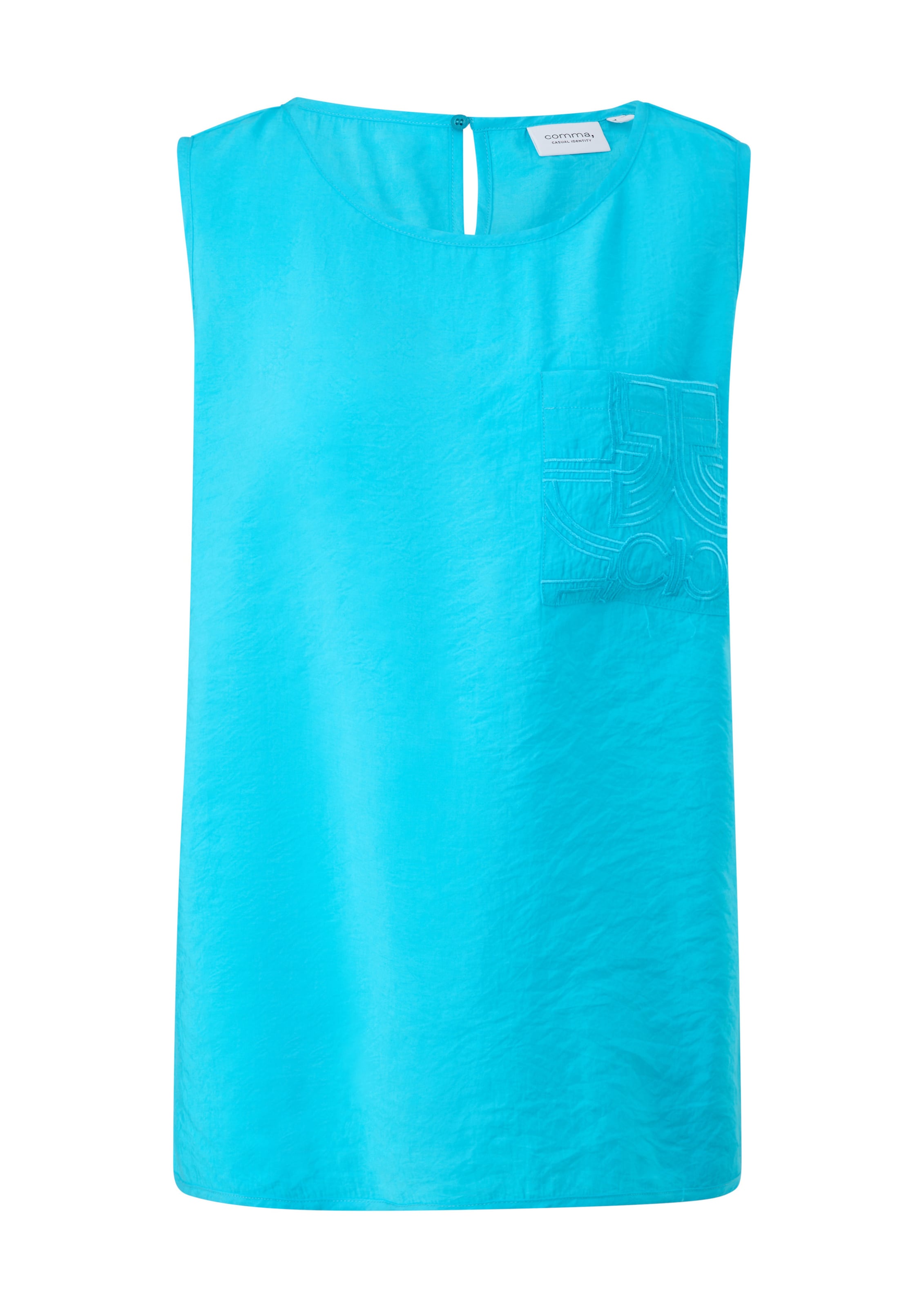 COMMA Bluse in Blau: Vorderseite