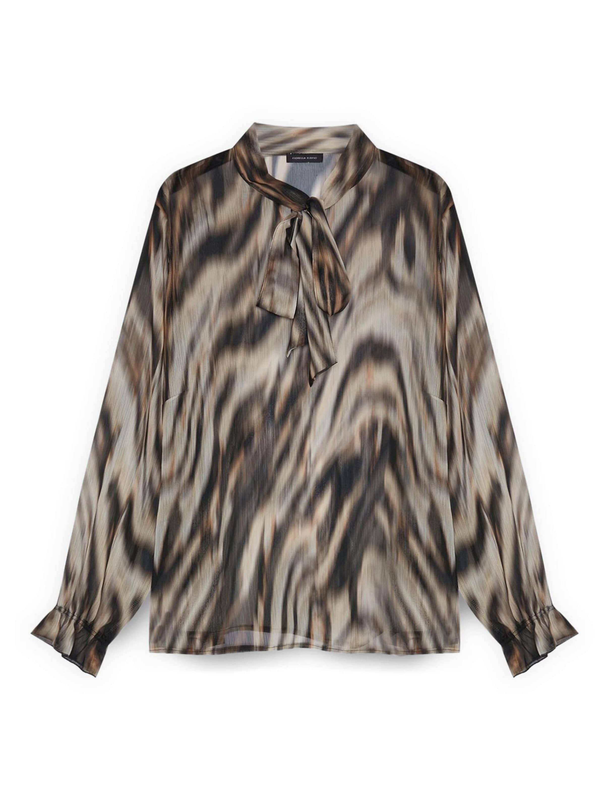 Fiorella Rubino Blouse in Bruin: voorkant