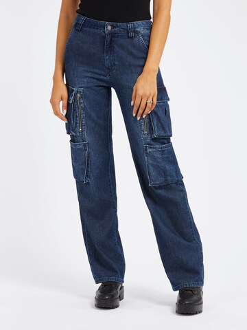 GUESS Loosefit Cargojeans 'Kori' in Blau: Vorderseite