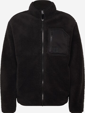 Volcom Fleece Jacket 'MUZZER FUZZAR' in Black: front