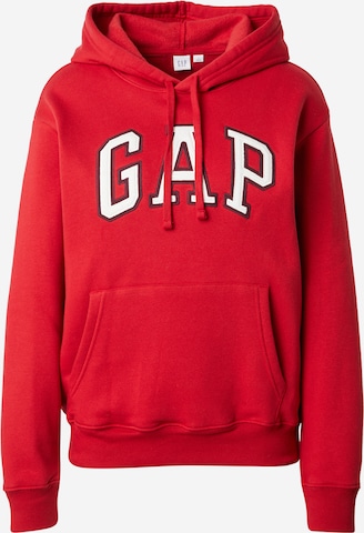 GAPSweater majica 'HERITAGE' - crvena boja: prednji dio