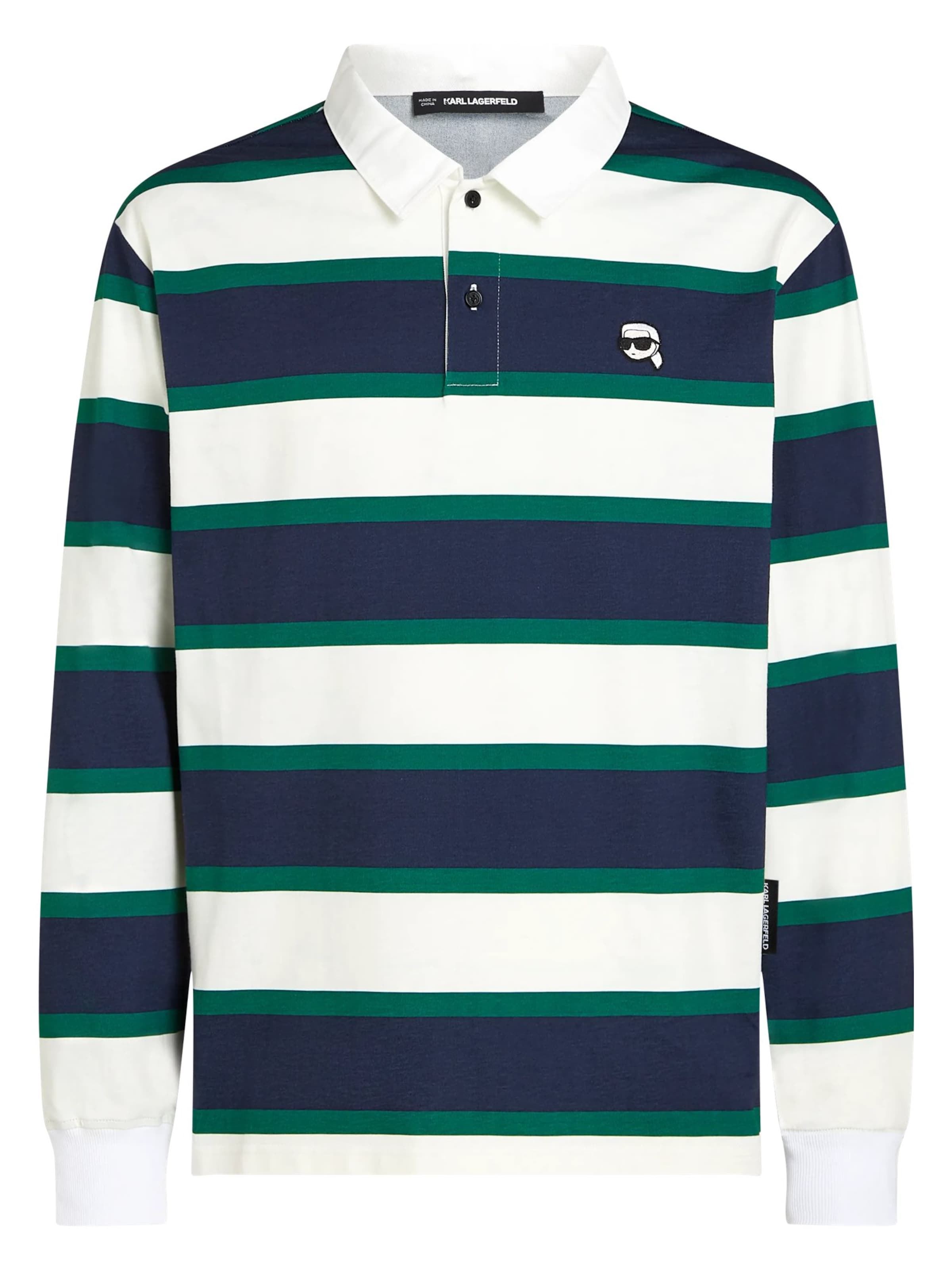 Maglietta 'Ikon' in L Karl Lagerfeld di colore navy / verde scuro / bianco, Visualizzazione prodotti