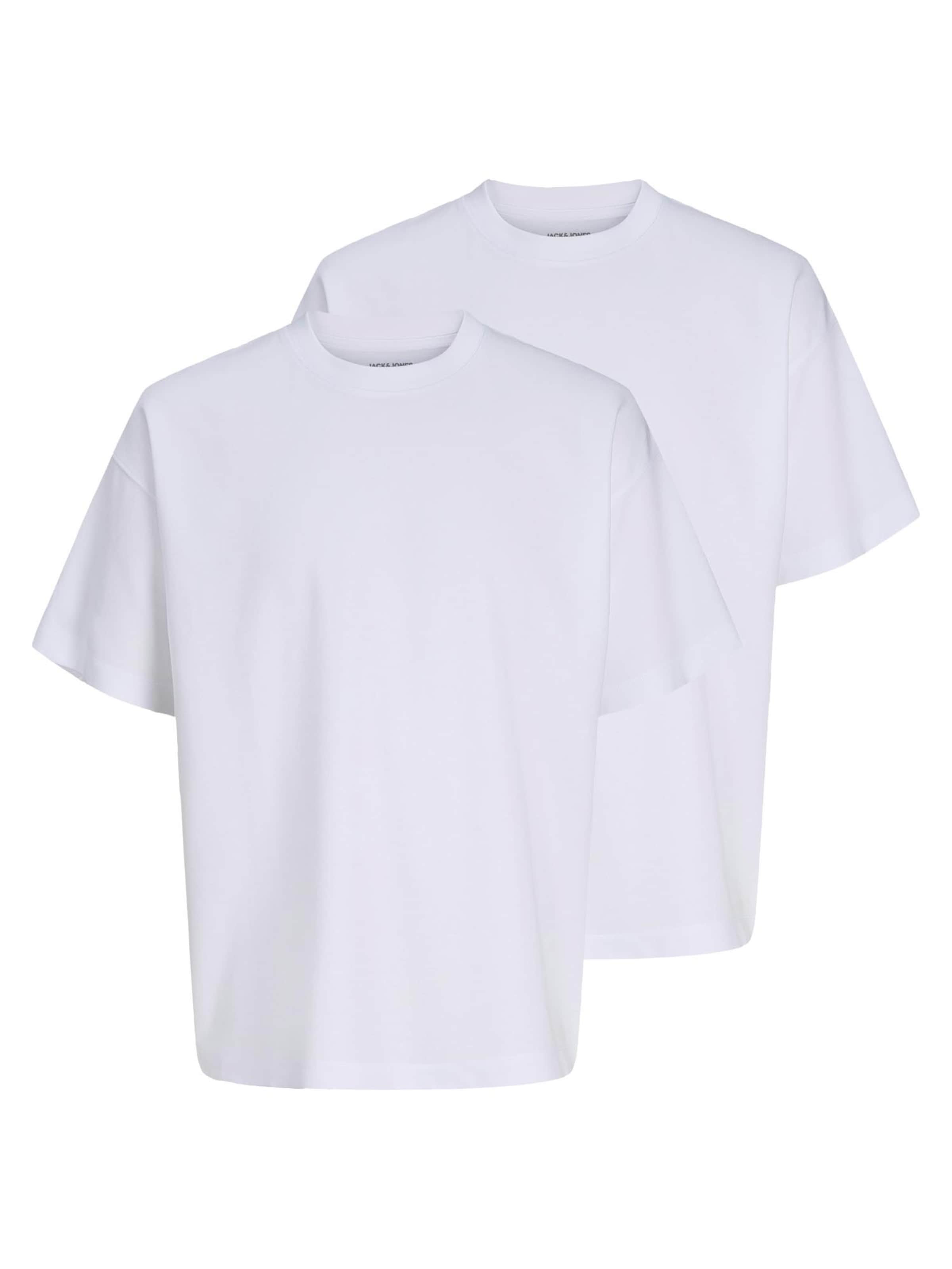 JACK & JONES Shirt 'Barron Tee'‌‌‌‌‌ in S/Regular in weiß, Produktansicht