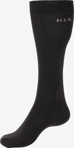 ROGO Knee High Socks in Black: front