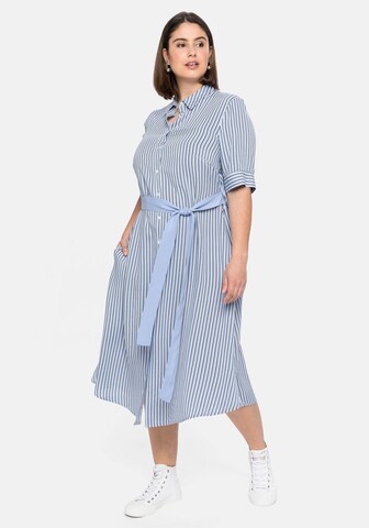 SHEEGO Shirt Dress in Blue: front