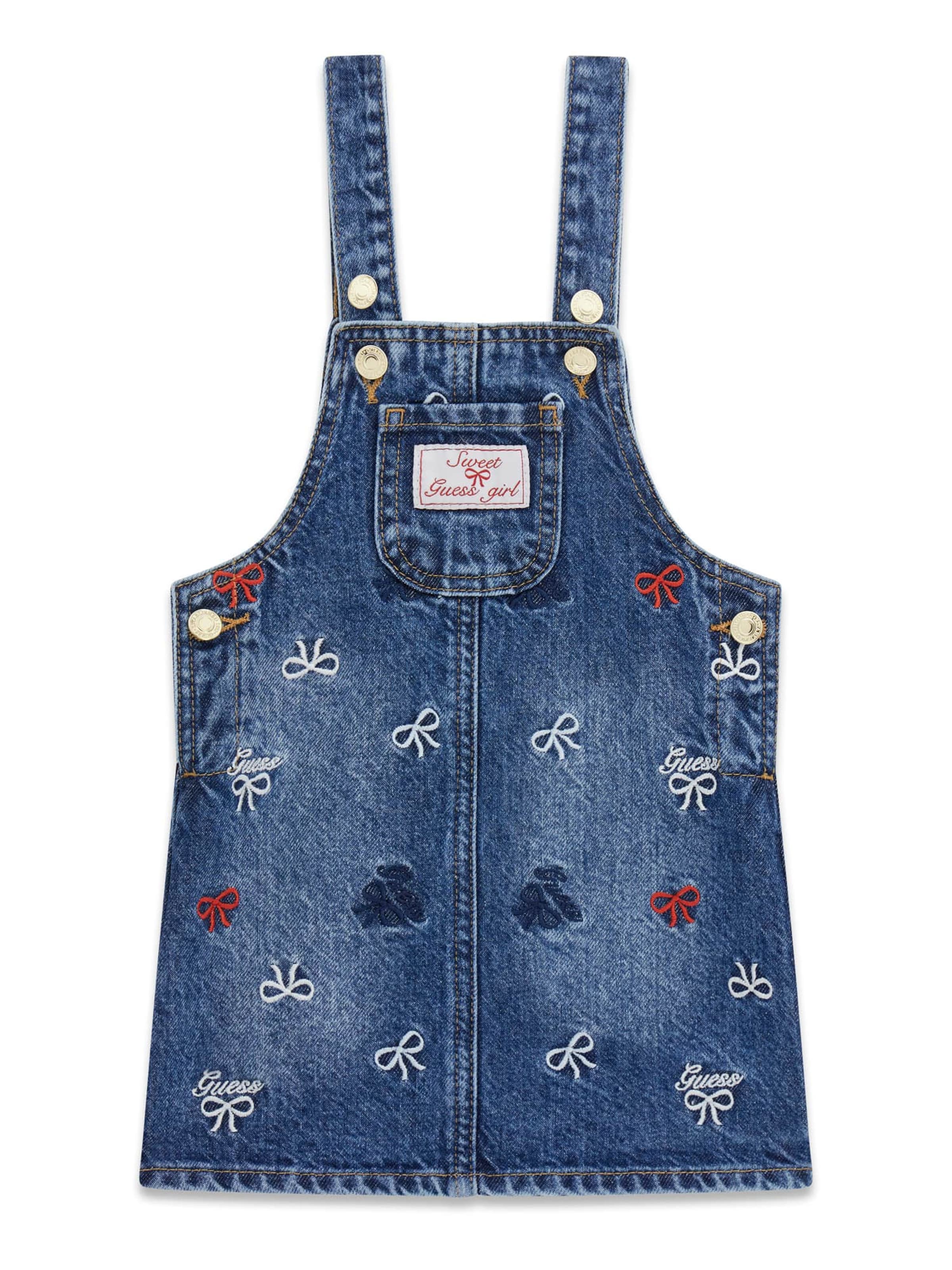 GUESS Dress in Blue denim / Red / White, Item view