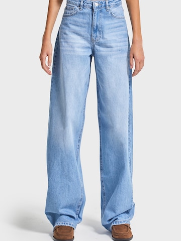 IT'S BASIC Loosefit Jeans 'Skater High Rise Jeans - Aqua' in Blauw