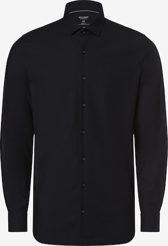 OLYMP Slim fit Button Up Shirt 'Level Five' in Black: front