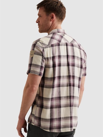 PME Legend Regular fit Overhemd 'Shirt with check pattern and chest pockets' in Lila