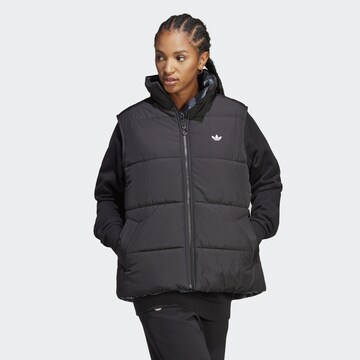 ADIDAS ORIGINALS Vest 'Abstract Animal Print Reversible ' in Black: front