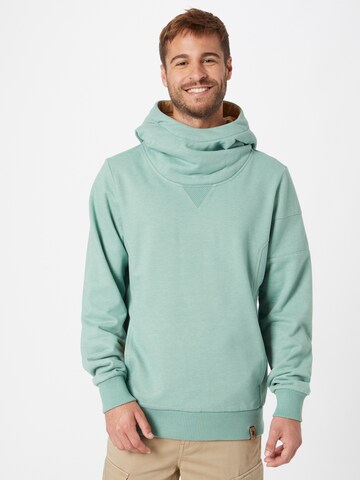 Fli Papigu Sweatshirt 'The Brave Live Forever' in Green: front