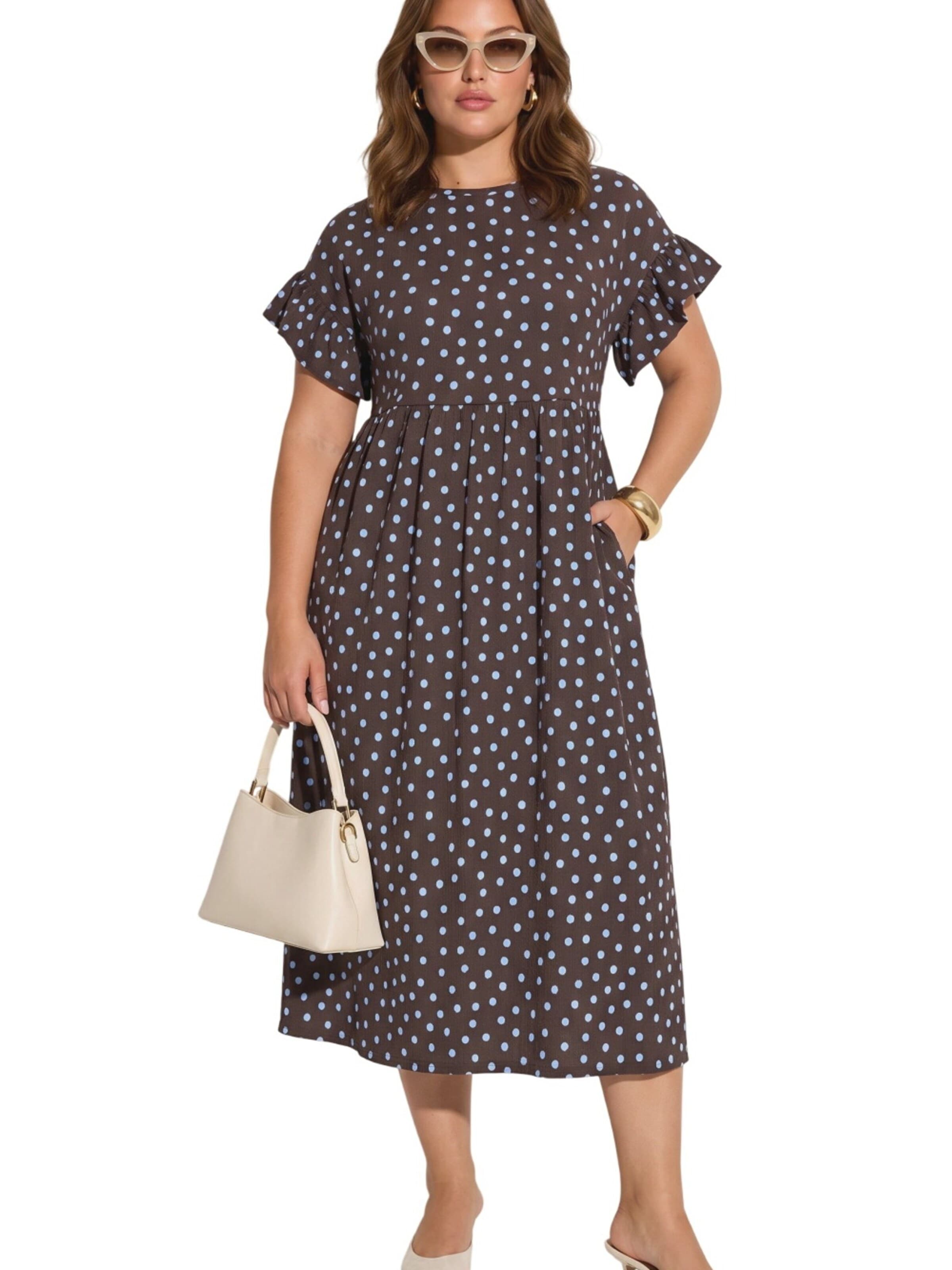 Shape Of You Jurk in Bruin