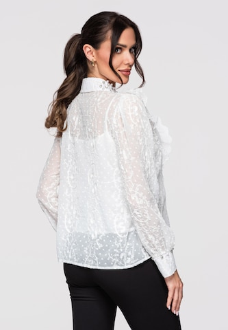 Ombre Blouse in Wit