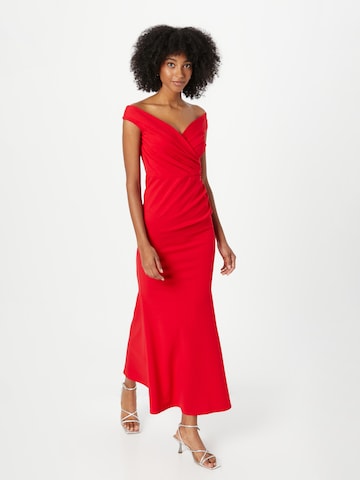Sistaglam فستان سهرة بلون أحمر: الأمام