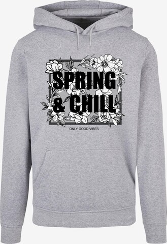 Merchcode Sweatshirt 'Spring And Chill' in Grey: front