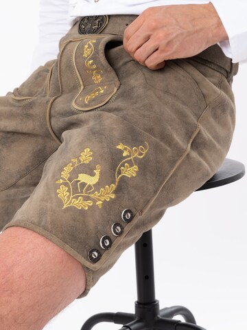HerzSticht Regular Traditional pants 'Geissberg' in Brown