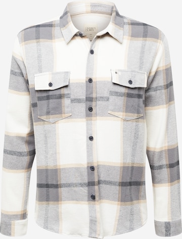 Hailys Men Button Up Shirt 'Edson' in Grey: front